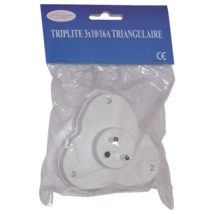 Triplite 3x16a de face triangle sc - SATIPLUGS FRANCE