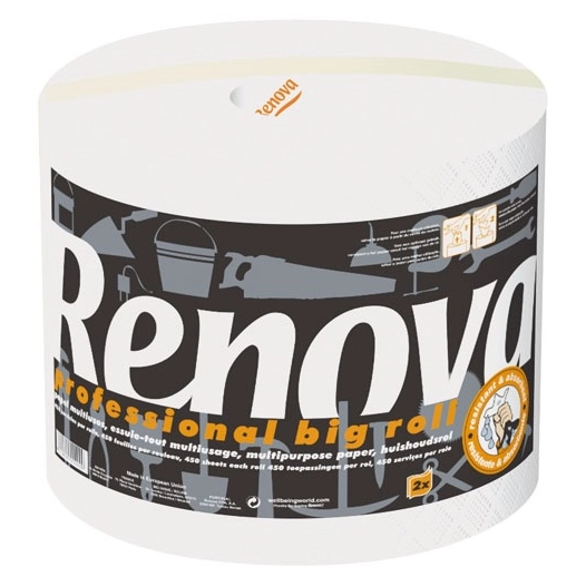 6 Essuie main renova big roll 900feuilles - RENOVA