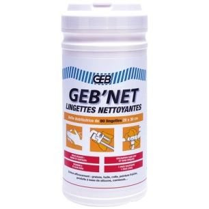 Lingettes nettoyantes mains et surfaces gebnet seau x80 - GEB