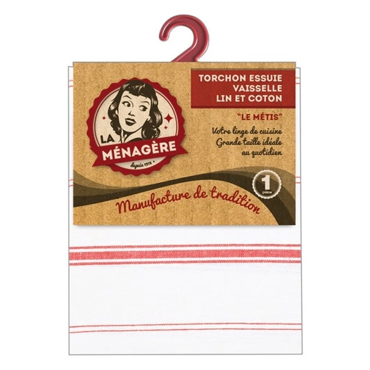 Torchon essuie vaisselle 50x77cm le metis / traditionnelle - LA MENAGERE