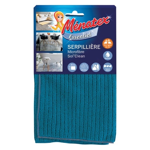Serpilliere microfibre sol clean 45x50cm - MENATEX