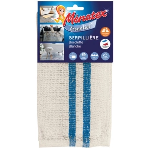 Serpillière bouclette blanche 50x60cm - MENATEX
