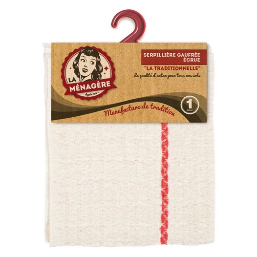 Serpillière gaufrée écrue la traditionnelle 50x60cm s/cav - LA MENAGERE