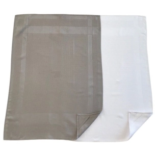 Lot 2 torchon s/carte microfibre gaufre 50x70 1 blanc+1gris - TISSAGES DE BEAULIEU