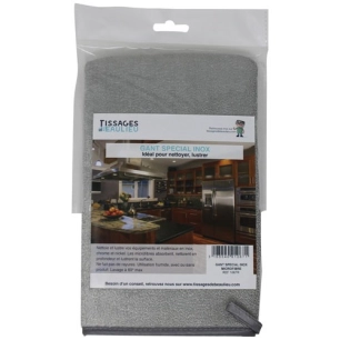 Gant microfibre special inox sur carte - TISSAGES DE BEAULIEU