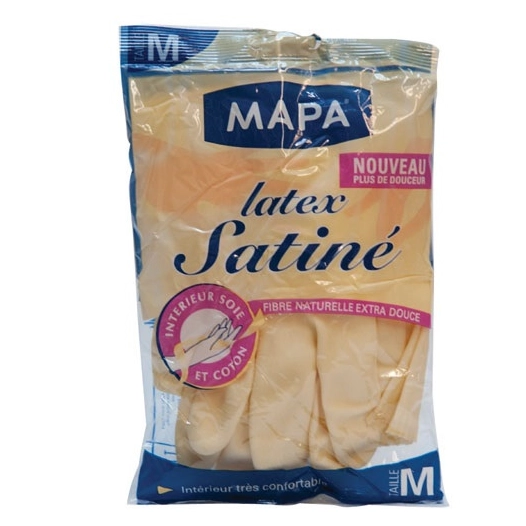 Gant latex satiné taille m 251027 - MAPA