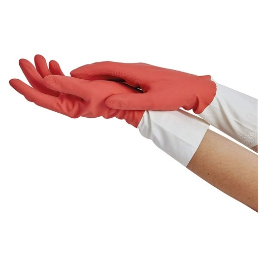 Gants l'essentiel latex naturel bicolore x 2paires taille L - MAPA