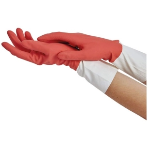 Gants l'essentiel latex naturel bicolore x 2paires taille L - MAPA
