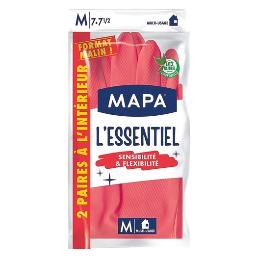 Gants l'essentiel sensibilité & flexibilité m x2 paire - MAPA