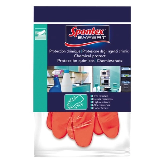 Gants protection chimique taille 7 latex - SPONTEX EXPERT