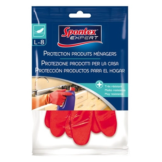 Gant protection chimique taille 8 latex - SPONTEX EXPERT