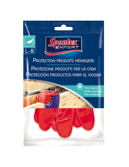 Gant protection chimique taille 8 latex - SPONTEX EXPERT