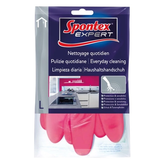 Gants nettoyage latex taille 8 travaux entretien - SPONTEX EXPERT