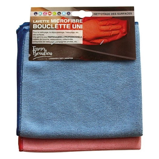 lavettes microfibre 40x40 320gr/m2 Lot de 2 - TISSAGES DE BEAULIEU