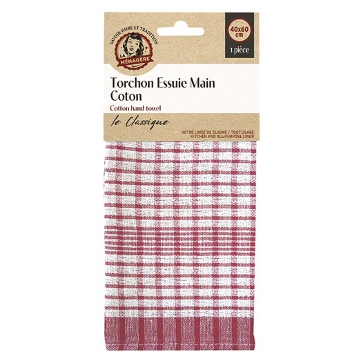 Torchon essuie main coton 40 x 60 cm - MENAGERE TRADITION