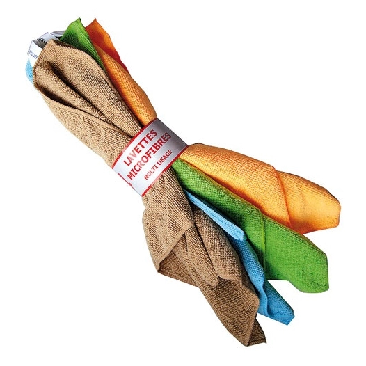Lavettes microfibres multiusage sous manchon lot de 4 - LA MENAGERE