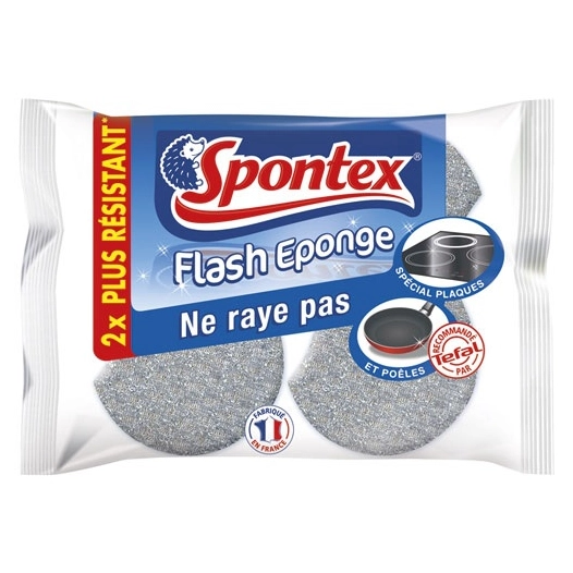 Éponge végétale grattante 2flash 3180 - SPONTEX