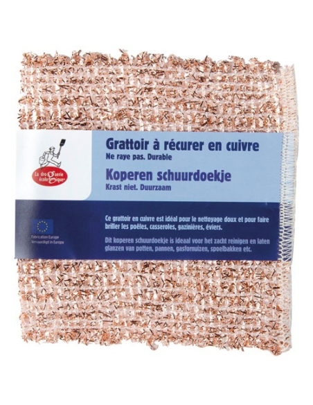 Grattoir à récurer en cuivre - LA DROGUERIE ECOLOGI
