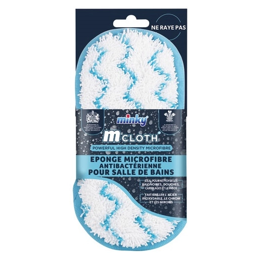 Eponge microfibre antibacterienne salle de bains - MINKY