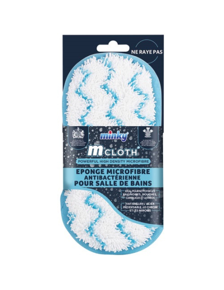 Eponge microfibre antibacterienne salle de bains - MINKY