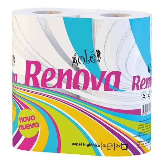 16 Papier wc 4 rouleaux blanc 2plis renovagreen - RENOVA