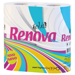 16 Papier wc 4 rouleaux blanc 2plis renovagreen - RENOVA