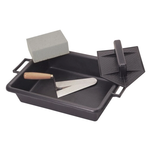 Lot de maçon : taloche pointue + auge 10L +truelle - VINMER