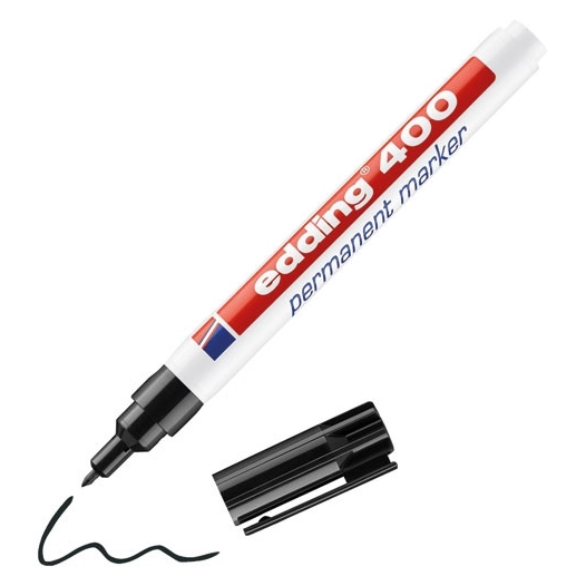 Marqueur permanent fin tous support blister de 1 noir - EDDING
