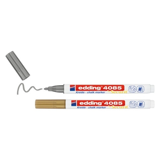 Marqueur craie liquide blister de 2 or et argent - EDDING
