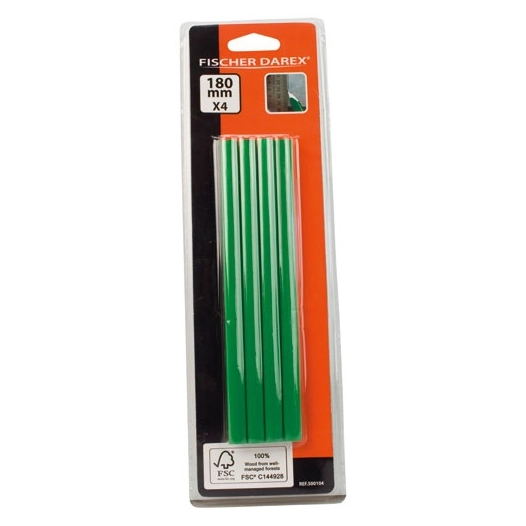 Crayons de mâçon 180mm x4 blister - FISCHER DAREX