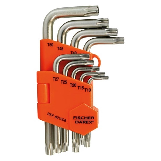 Clés torx tamper jeu de 9 clés - FISCHER DAREX