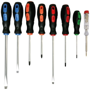 Tournevis manches bi-matiere lot de 8 - FISCHER DAREX