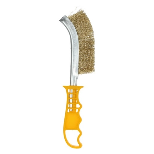 Brosse main plastique manche jaune laiton 260x40 Norton - NORTON