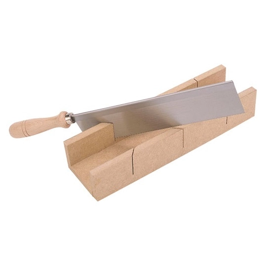 Boîte à onglet bois 300mm+scie à dos - FISCHER DAREX