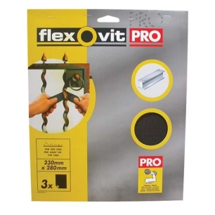 Toile émeri assortis par 3 sur carte - FLEXOVIT