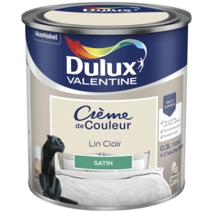 Valentine crème de couleur satin 0.5l lin claire - DULUX VALENTINE