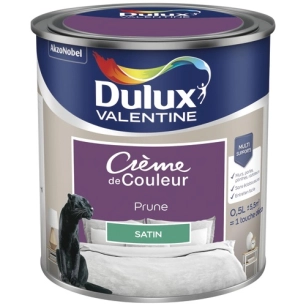 Valentine crème de couleur satin 0.5l prune - DULUX VALENTINE
