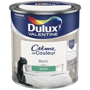 Valentine crème de couleur satin 0.5l blanc - DULUX VALENTINE
