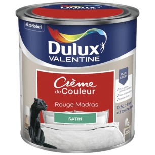 Valentine crème de couleur satin 0.5l rouge madras - DULUX VALENTINE