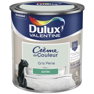 Valentine crème de couleur satin 0.5l gris perle - DULUX VALENTINE