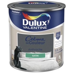 Valentine crème de couleur satin 0.5l anthracite - DULUX VALENTINE