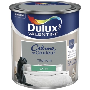 Valentine crème de couleur satin 0.5l titanium - DULUX VALENTINE