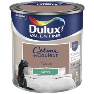 Valentine crème de couleur satin 0.5l taupe - DULUX VALENTINE