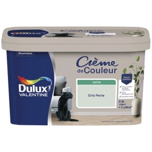 Valentine crème de couleur satin 2.5l gris perle - DULUX VALENTINE