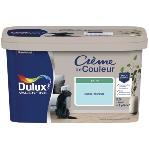 Valentine crème de couleur satin 2.5l bleu rêveur - DULUX VALENTINE