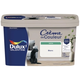 Valentine crème de couleur satin 2.5l blanc - DULUX VALENTINE