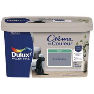 Valentine crème de couleur satin 2.5l gris building - DULUX VALENTINE
