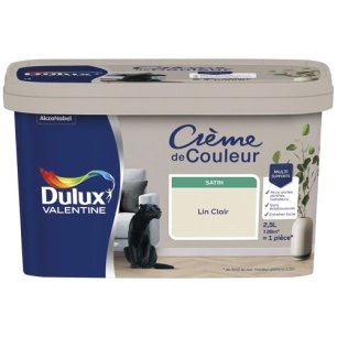 Valentine crème de couleur satin 2.5l lin clair - DULUX VALENTINE