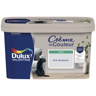 Valentine crème de couleur satin 2.5l gris tendance - DULUX VALENTINE