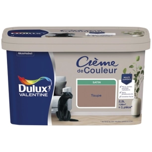 Valentine crème de couleur satin 2.5l taupe - DULUX VALENTINE